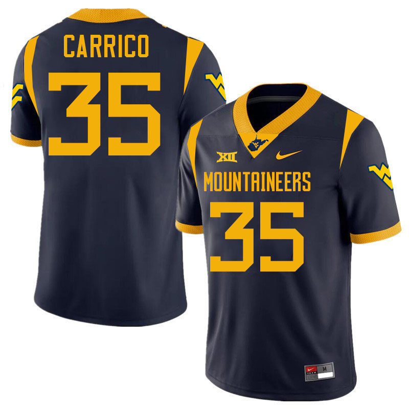 Reid Carrico WVU Jersey,West Virginia Mountaineers #35 Reid Carrico Jersey Youth College-Navy